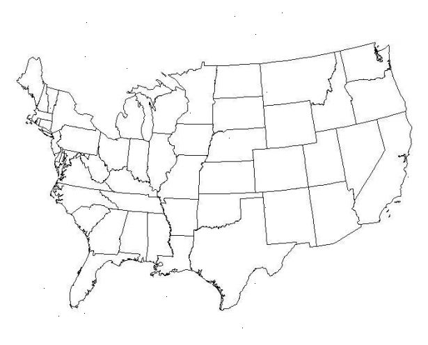 Hvordan tegne et kart over USA. Lær om visse anslag og kart.