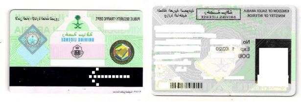 Hvordan skaffe seg førerkort i Saudi-Arabia. Før du søker om førerkort, må du ha følgende dokumenter med deg.