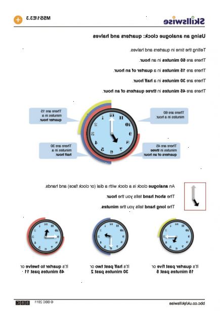 Hvordan lese en klokke. Se på tallene på omkretsen av urskiven.