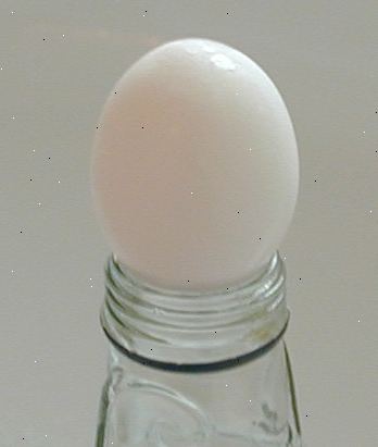 Hvordan du får et egg inn i en flaske. Få en glassflaske og en skrelt, hardkokt egg.