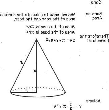 Hvordan finne arealet av kjegler. Identifiser radius på membranens basen sirkel.