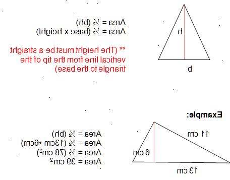 Slik finne høyden av en trekant. Husker formelen for arealet av en trekant.