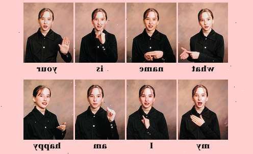 Hvordan si navnet ditt i tegnspråk