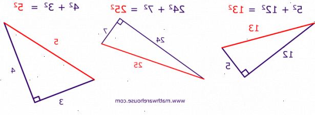 Hvordan bruke Pythagoras 'læresetning. Skriv ut Pythagoras &#39;læresetning.