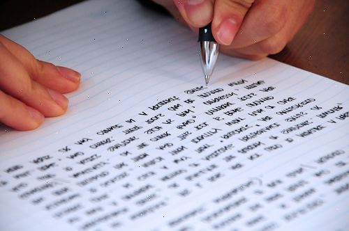 Hvordan skrive raskere. Merk: disse trinnene og tips ble skrevet først og fremst for å ta notater, og stenografi bruksområder.